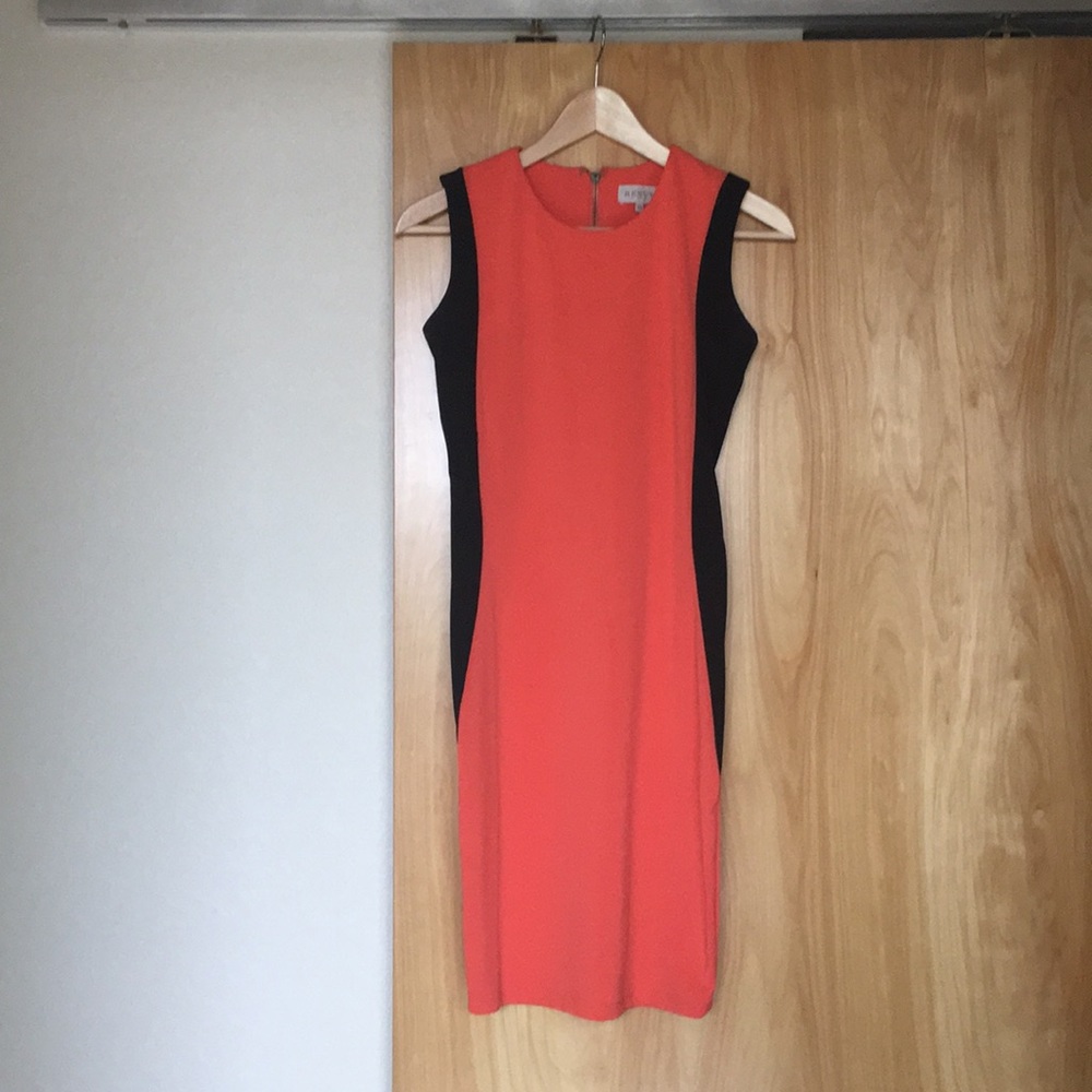 Orange and black dress